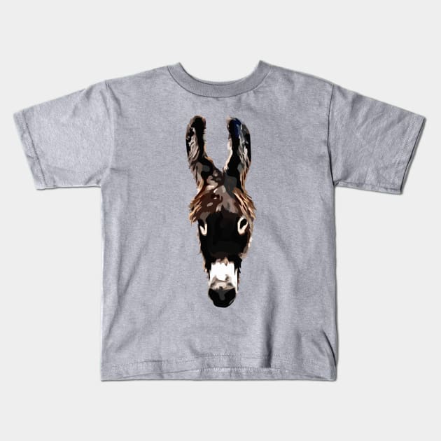 Donkey Kids T-Shirt by RosArt100